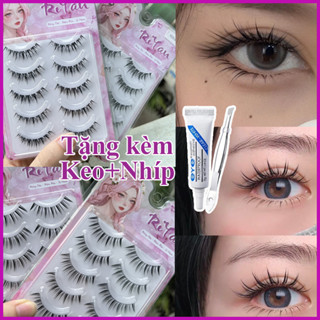 Mi Giả Mắt Ướt Búp Bê Barbie Gân Trong 5 Cặp RiYan Tái Sử Dụng Nhiều Lần Tặng Kèm Keo Nhíp