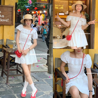 /𝙇𝙞𝙣𝙝𝙖𝙣𝙤𝙛𝙛𝙞𝙘𝙞𝙖𝙡/ áo trễ vai trắng stylekorean 🇰🇷