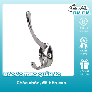 Móc áo đôi- Móc treo đôi hợp kim loại độ bền không không gỉ.