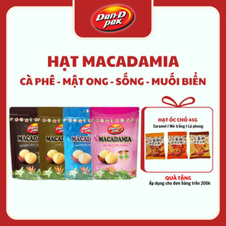 Hạt macadamia mắc ca cà phê, mật ong, muối, sống ăn vặt tốt cho sức khỏe 80g Dan D Pak