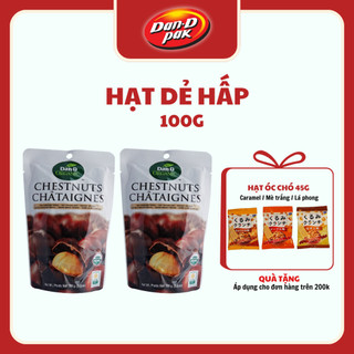 Hạt dẻ hấp hữu cơ tách vỏ tự nhiên organic ăn vặt phù hợp ăn kiêng 100g Dan D Pak
