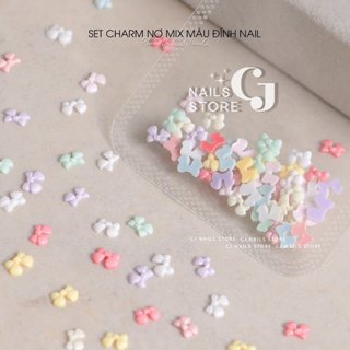 Set charm nơ mini mix màu (~80 charm)