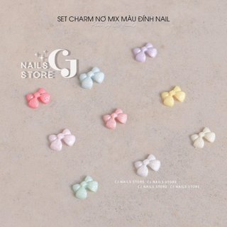Set charm nơ mini mix màu (~80 charm)