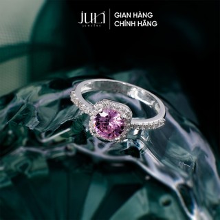 Nhẫn Bạc Nữ Đính Đá Thuỵ Sĩ Hồng | 100% Bạc Nguyên Chất N979 JULI - Tỏa Sáng Nét Đẹp