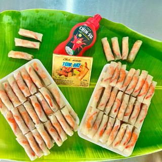 Chả Ram Tôm Đất - size nhỏ - (khay 45 cuốn) Giao hoả tốc HCM 30p
