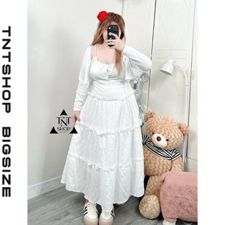 SET 2 MÓN BIGISIZE MAXI 2 DÂY TẦNG DÁNG DÀI KÈM KHOÁC [TNT SHOP BIGSIZE 60KG 90KG]