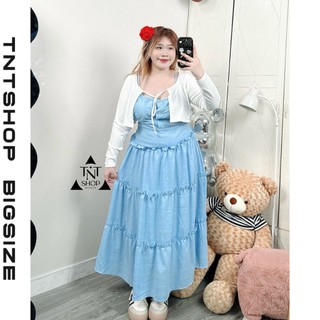 SET 2 MÓN BIGISIZE MAXI 2 DÂY TẦNG DÁNG DÀI KÈM KHOÁC [TNT SHOP BIGSIZE 60KG 90KG]