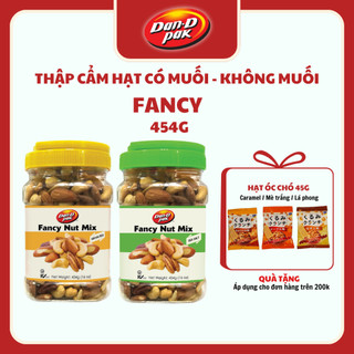 Hạt thập cẩm Fancy muối - không muối Hạt điều, Hạnh nhân, Hạt ba tây, Hồ đào, Dầu cọ, Dầu canola 454g Dan D Pak