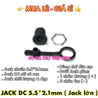 Jack dc 5.5*2.1mm - có ốc vặn