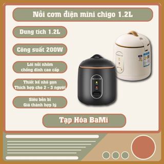 Nồi nấu cơm điện đa năng Chigo 1.2L thích hợp cho 2-3 người ăn- Tạp Hóa BaMi