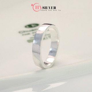 Nhẫn bạc nam CHY SILVER dạng trơn sáng đẹp bạc thật