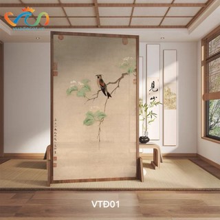Vách gỗ in tranh cao cấp VUADECOR nhiều mẫu
