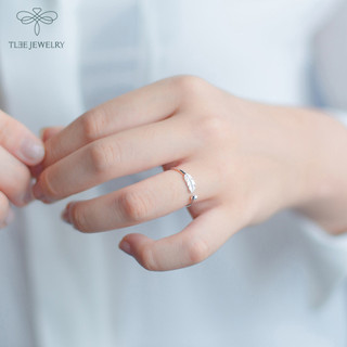 Nhẫn bạc nữ Tlee nhẫn lông vũ basic cá tính TLEE JEWELRY A0287