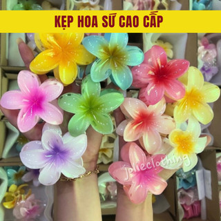 [FLASH SALE] Kẹp Hoa Sứ Hot Xu Hướng Mới Màu Thạch Pastel, Kẹp Tóc Hoa Sứ Càng Cua Thời Trang Đi Biển Phụ Kiện Tóc Nữ