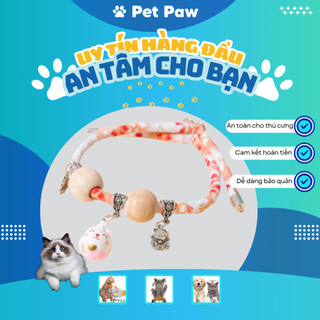 Vòng cổ cho thú cưng thiết kế dễ thương, Vòng cổ chó mèo có chuông lục lạc Quân Pet care