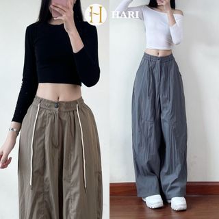 Quần gió Hari Parachute Harem Dáng Thụng Vintage
