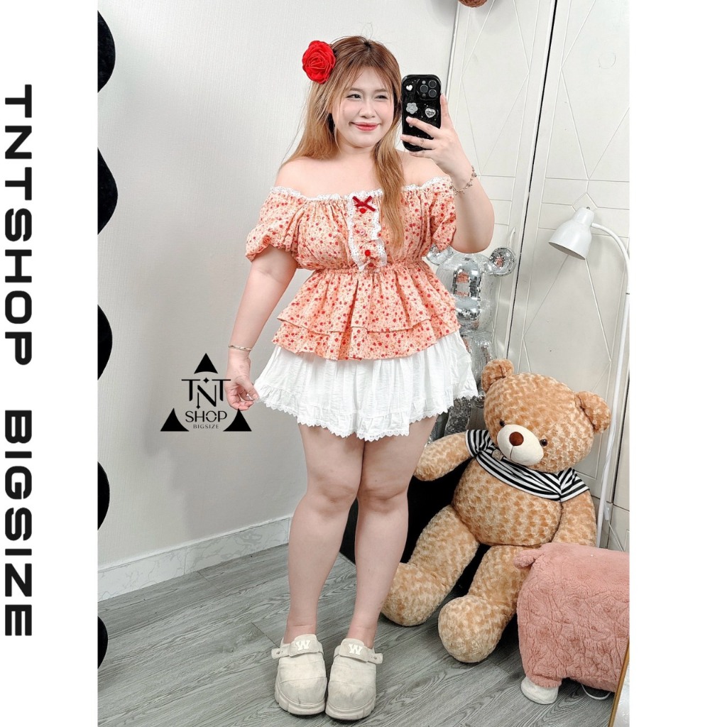 ÁO HOA NHÍ BIGSIZE NHÚN THUN EO [TNT SHOP BIGSIZE 60KG 90KG]