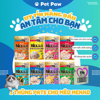  Pate Cho Mèo Nekko Nhập Khẩu Cho Mọi Lứa Tuổi Giàu Dinh Dưỡng Nhiều Vị Gói 70gr Pet Paw