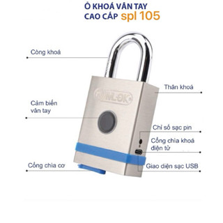 ổ khóa vân tay ngoài trời MLock SPL105 inox 304, siêu bền siêu an toàn bảo hành siêu lâu dài.