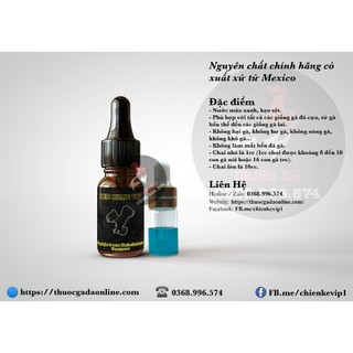 Thuốc gà đá red blue vip - chính hãng mexico - tăng bo, tải cựa, chống ói, lỳ đòn - chiết lẻ 1cc