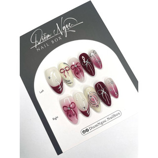 76 Nailbox thiết kế tết nơ xinh xắn