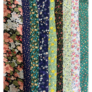 40cm x 1m5 vải lụa mango hoa nhí được chọn mẫu chất vải mềm mát may bé pha phối làm thủ công