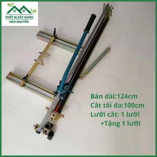 Bàn cắt gạch men 1m Romano,bàn dài 124cm dùng đẩy gạch 100cm,máy cắt gạch đẩy tay