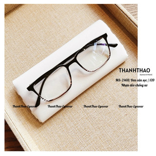 Gọng Kính Cận Nữ Vuông Chữ Nhật Mảnh Nhựa Dẻo Chống Ánh Sáng Xanh 2468 - THANHTHAO EYEWEAR