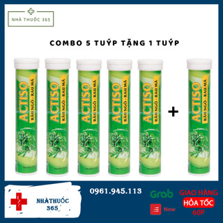 Combo 5 tuýp tặng 1 tuýp Sủi Astiso Râu ngô Rau má mát gan thanh nhiệt cơ thể, giải độc gan tuýp 20 viên