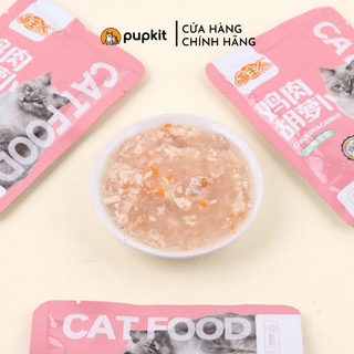 [8.9K/GÓI] [COMBO 4 GÓI MIX VỊ] Pate súp hầm thịt cho mèo Meowvan 80g