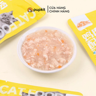 [8.9K/GÓI] [COMBO 4 GÓI MIX VỊ] Pate súp hầm thịt cho mèo Meowvan 80g