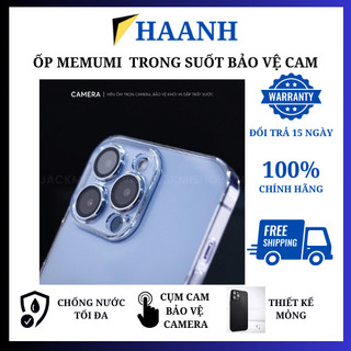 Ốp memumi trong suốt có bảo vệ camera dành 13/13pro/13pro max /14/14pro/14plus/14pro max