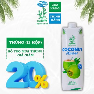 THÙNG NƯỚC DỪA TƯƠI HIỆU BA CÂY TRE (1L) 12 HỘP