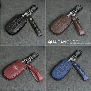 Bọc ốp chìa khoá accent 2021 - 2024,elantra 2023 - 2024 chìa thông minh 4 nút bấm