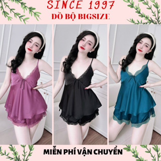 [50-90kg] Đồ bộ bigsize 2 DÂY LỤA LATIN Tiểu Thư, Since1997 Pijama, Đồ ngủ lụa cao cấp siêu mềm mịn