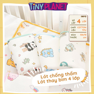 Tấm lót chống thấm chống tràn 4D - tấm lót thay bỉm 4 lớp cao cấp cho bé Best Baby 70x50cm