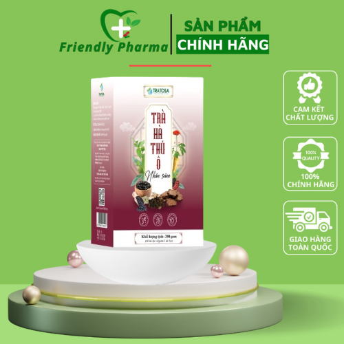 Trà Hà thủ ô nhân sâm TRATOSA 9 vị giúp mọc tóc nhanh, dưỡng tóc ,đen tóc và giảm gãy rụng từ thiên nhiên