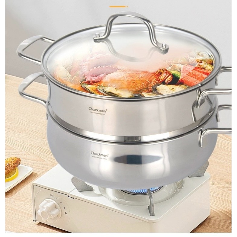 Bộ nồi xửng hấp 2 tầng Chockmen 26cm - C211