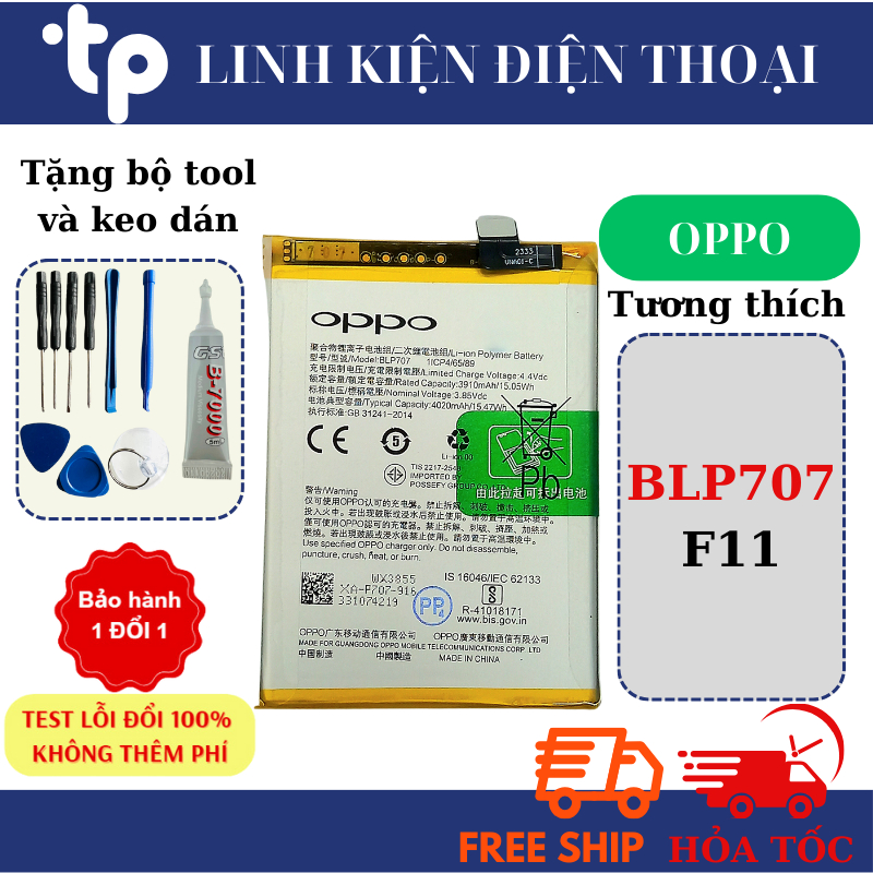 Pin Oppo ~BLP707~ F11 ZIN HÃNG (Tặng bộ sửa và keo dán b7000)