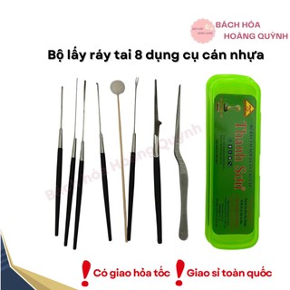 Bộ dụng cụ lấy ráy tai - móc ráy tai Thanh Sơn 8 món kèm hộp nhựa.