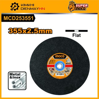 Đá cắt kim loại 355mm dày 2.5mm ingco mcd253551