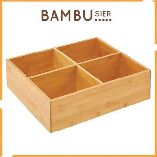 Khay tre nhiều ngăn để bàn chia đồ đa năng