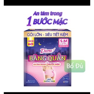 Băng vệ sinh dạng quần Diana Unicharm size M-L gói 5 miếng