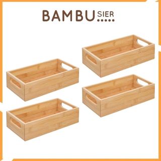 Khay tre đựng đồ ăn thực phẩm gia vị bàn ăn