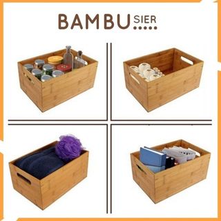 Khay gỗ tre đựng đồ đa năng cỡ lớn