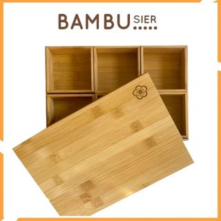 Khay đựng mứt tết bằng gỗ tre cao cấp