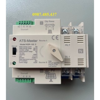 Chuyển nguồn tự động ATS 2P 100A Master - Tích hợp mạch bảo vệ điện áp thấp, điện áp cao