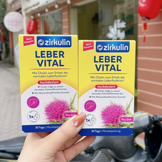 Viên bổ gan leber vital zirkulin, mát gan, giảm mệt mỏi / thải độc gan leber vital zirkulin nội địa đức, hộp 30 viên