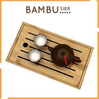 Khay trà đạo bằng gỗ tre
