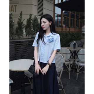 ️ÁO SƠ MI CỘC HOA NGỰC